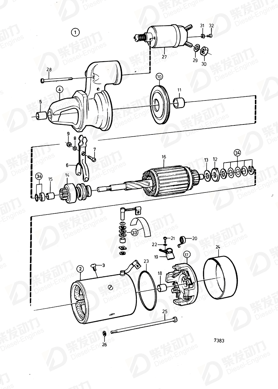 volvo penta Bushing 244217 Drawing